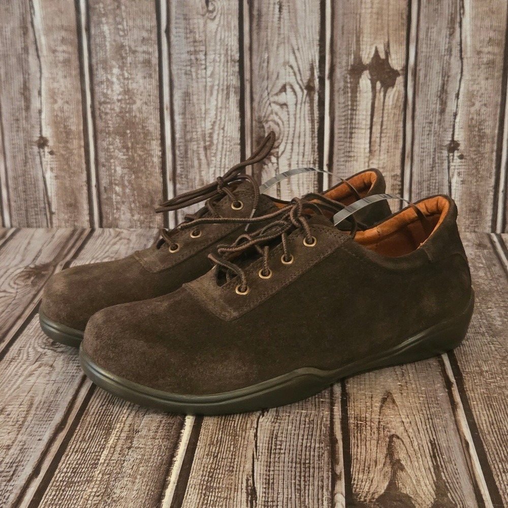 Sz 37 N/ 6.5-7 Footprints Birkenstock Padua Brown Suede Lace Up Comfort Shoes